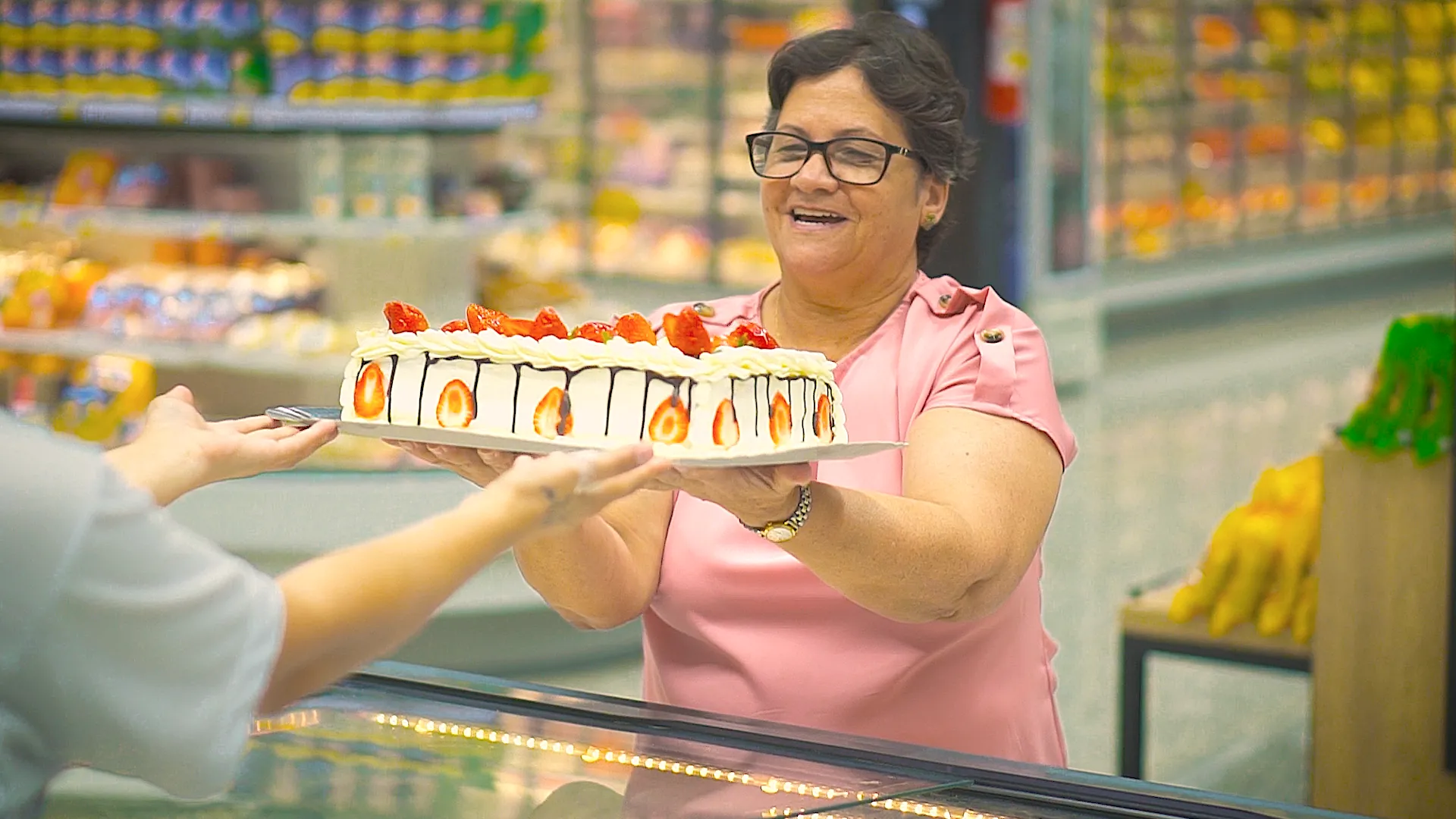 Família fazendo compras